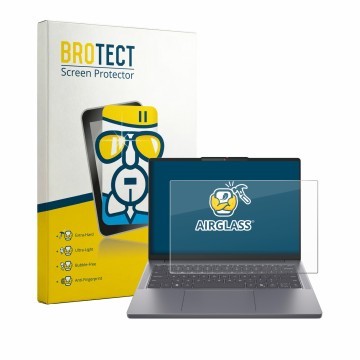 Parte frontale di una confezione del prodotto con il logo del marchio BROTECT. Accanto è raffigurato il dispositivo Lenovo Ide