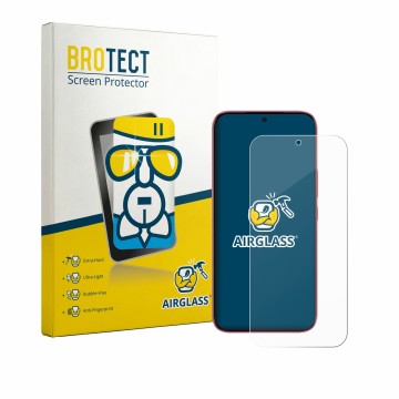 Parte frontale di una confezione del prodotto con il logo del marchio BROTECT. Accanto è raffigurato il dispositivo Infinix GT