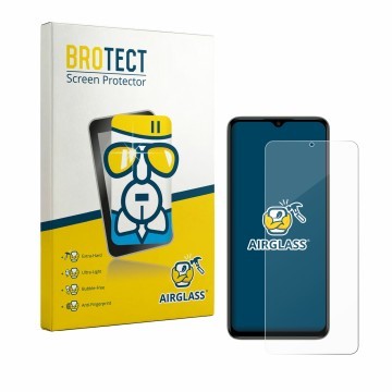 Vorderseite einer Produktverpackung mit dem Markenlogo BROTECT. Daneben ist das Gerät Itel Zeno 100 mit dem zugehörigen Displa