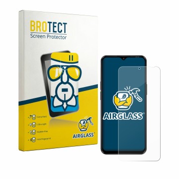 Parte frontale di una confezione del prodotto con il logo del marchio BROTECT. Accanto è raffigurato il dispositivo Blackview 