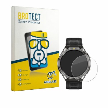Face avant d’un emballage produit avec le logo de la marque BROTECT. À côté, l’appareil Cubot GT5 est représenté avec la prote