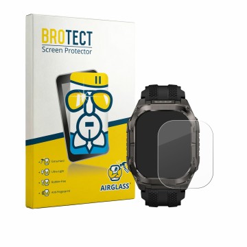 Vorderseite einer Produktverpackung mit dem Markenlogo BROTECT. Daneben ist das Gerät Kospet Tank M4C mit dem zugehörigen Disp