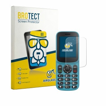 Front side of a product packaging with the brand logo BROTECT. Next to it is the device Uleway T185 shown with the correspondi