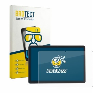 Parte frontale di una confezione del prodotto con il logo del marchio BROTECT. Accanto è raffigurato il dispositivo Acepad A17
