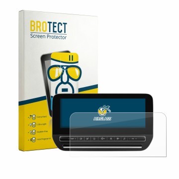 Vorderseite einer Produktverpackung mit dem Markenlogo BROTECT. Daneben ist das Gerät Mercedes-Benz Actros L 2026 mit dem zuge