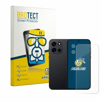 Parte frontale di una confezione del prodotto con il logo del marchio BROTECT. Accanto è raffigurato il dispositivo OnePlus No