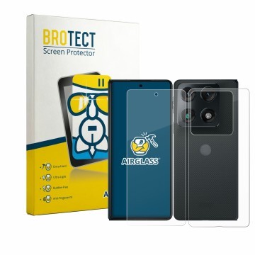 Vorderseite einer Produktverpackung mit dem Markenlogo BROTECT. Daneben ist das Gerät Motorola Razr Fold (Display+Rückseite) m