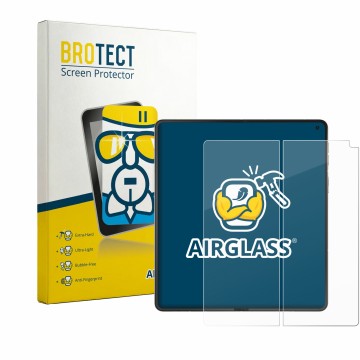 Vorderseite einer Produktverpackung mit dem Markenlogo BROTECT. Daneben ist das Gerät Motorola Razr Fold (Inneres Display) mit