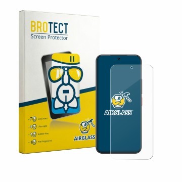 Face avant d’un emballage produit avec le logo de la marque BROTECT. À côté, l’appareil Nubia Air Pro est représenté avec la p