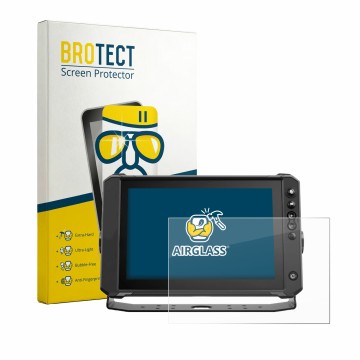 Face avant d’un emballage produit avec le logo de la marque BROTECT. À côté, l’appareil Lowrance Elite FS 12 est représenté av