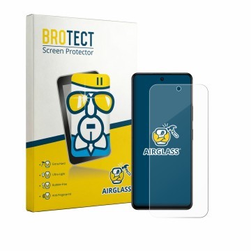 Parte frontale di una confezione del prodotto con il logo del marchio BROTECT. Accanto è raffigurato il dispositivo Infinix Ho