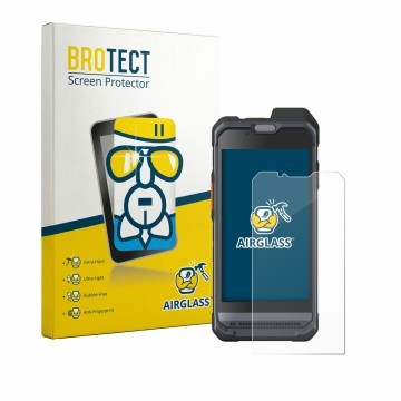 Front side of a product packaging with the brand logo BROTECT. Next to it is the device Hytera PNC460 shown with the correspon