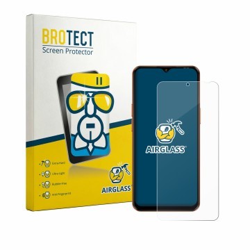 Front side of a product packaging with the brand logo BROTECT. Next to it is the device Oscal Flat 3C shown with the correspon
