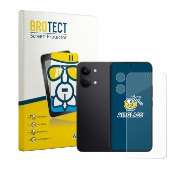 Front side of a product packaging with the brand logo BROTECT. Next to it is the device Xiaomi Poco X8 Pro Max (Front+Camera) 