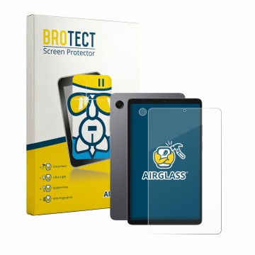 Vorderseite einer Produktverpackung mit dem Markenlogo BROTECT. Daneben ist das Gerät Samsung Galaxy Tab A11 8.7