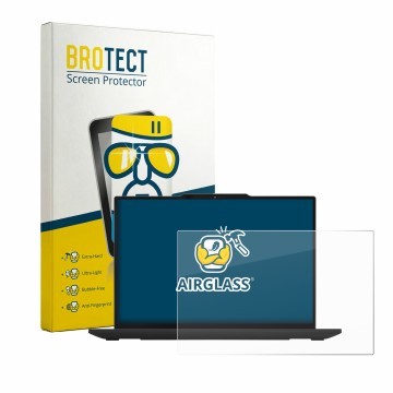 Face avant d’un emballage produit avec le logo de la marque BROTECT. À côté, l’appareil Lenovo ThinkPad X13 Gen 7 est représen