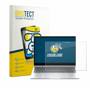 Parte frontale di una confezione del prodotto con il logo del marchio BROTECT. Accanto è raffigurato il dispositivo HP EliteBo