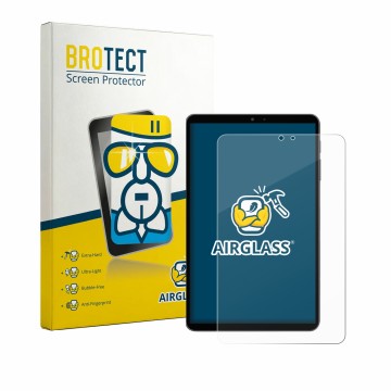 Face avant d’un emballage produit avec le logo de la marque BROTECT. À côté, l’appareil Alldocube iPlay 80 mini Pro est représ