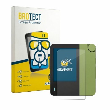 Parte frontale di una confezione del prodotto con il logo del marchio BROTECT. Accanto è raffigurato il dispositivo Hiby W4 co