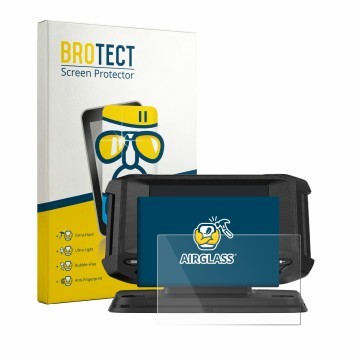 Vorderseite einer Produktverpackung mit dem Markenlogo BROTECT. Daneben ist das Gerät Lowrance Eagle 4 mit dem zugehörigen Dis