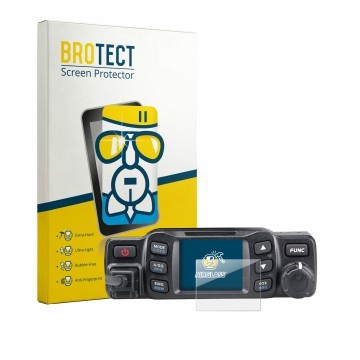 Front side of a product packaging with the brand logo BROTECT. Next to it is the device Albrecht AE 5900 Mini shown with the c