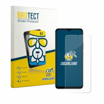 Parte frontal de un envase de producto con el logotipo de la marca BROTECT. Al lado se muestra el dispositivo Lava Bold N2 con