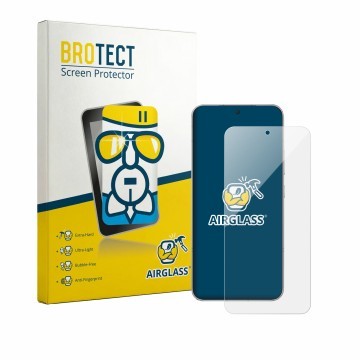 Parte frontal de un envase de producto con el logotipo de la marca BROTECT. Al lado se muestra el dispositivo Honor Win Turbo 