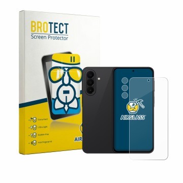 Vorderseite einer Produktverpackung mit dem Markenlogo BROTECT. Daneben ist das Gerät Samsung Galaxy A27 5G (Display+Kamera) m