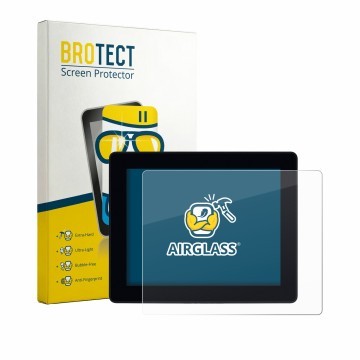 Face avant d’un emballage produit avec le logo de la marque BROTECT. À côté, l’appareil Iiyama ProLite TF1215MC-B1 est représe