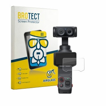 Vorderseite einer Produktverpackung mit dem Markenlogo BROTECT. Daneben ist das Gerät Insta360 Luna Ultra mit dem zugehörigen 