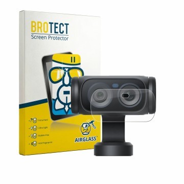 Vorderseite einer Produktverpackung mit dem Markenlogo BROTECT. Daneben ist das Gerät Insta360 Luna Ultra (Linse) mit dem zuge
