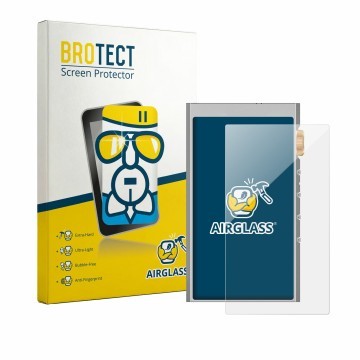 Front side of a product packaging with the brand logo BROTECT. Next to it is the device Hifi Walker H20 Ultra shown with the c