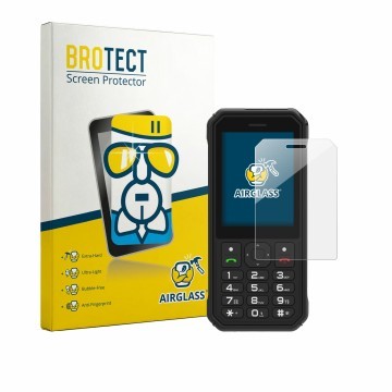 Face avant d’un emballage produit avec le logo de la marque BROTECT. À côté, l’appareil AGM M11 est représenté avec la protect