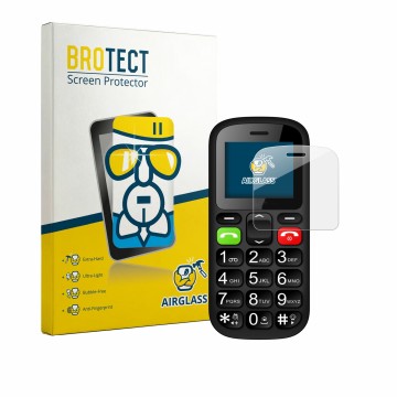 Front side of a product packaging with the brand logo BROTECT. Next to it is the device artfone CS181 shown with the correspon