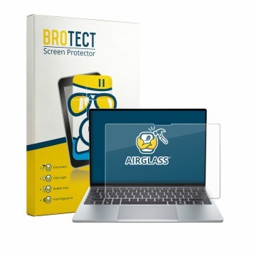Face avant d’un emballage produit avec le logo de la marque BROTECT. À côté, l’appareil Dell XPS 13 DX13260 2026 est représent