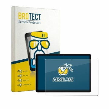 Parte frontale di una confezione del prodotto con il logo del marchio BROTECT. Accanto è raffigurato il dispositivo Juno Tab 4