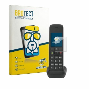 Face avant d’un emballage produit avec le logo de la marque BROTECT. À côté, l’appareil Gigaset C575A est représenté avec la p