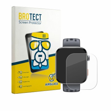 Vorderseite einer Produktverpackung mit dem Markenlogo BROTECT. Daneben ist das Gerät Haylou Watch Hyper mit dem zugehörigen D