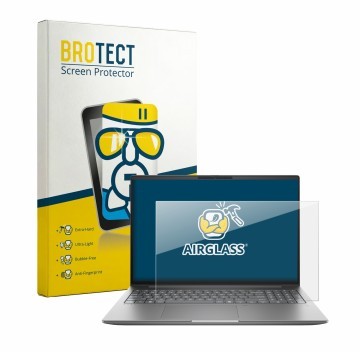 Front side of a product packaging with the brand logo BROTECT. Next to it is the device HP Zbook X G2i 16
