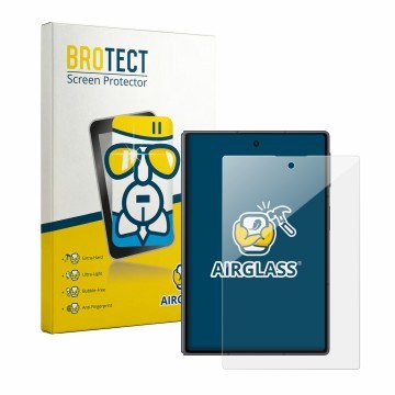 Parte frontal de un envase de producto con el logotipo de la marca BROTECT. Al lado se muestra el dispositivo Samsung Galaxy Z