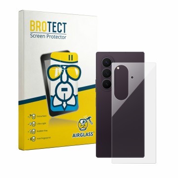 Parte frontale di una confezione del prodotto con il logo del marchio BROTECT. Accanto è raffigurato il dispositivo Samsung Ga