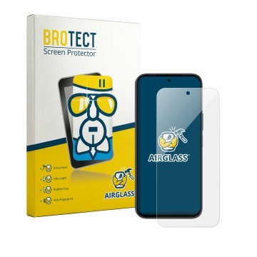 Parte frontale di una confezione del prodotto con il logo del marchio BROTECT. Accanto è raffigurato il dispositivo Honor X6e 