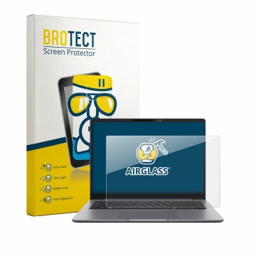 Vorderseite einer Produktverpackung mit dem Markenlogo BROTECT. Daneben ist das Gerät ASUS ExpertBook PM3 mit dem zugehörigen 