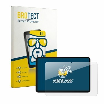 Face avant d’un emballage produit avec le logo de la marque BROTECT. À côté, l’appareil POCKAM P13 13.4