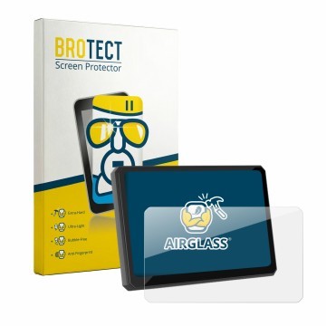 Vorderseite einer Produktverpackung mit dem Markenlogo BROTECT. Daneben ist das Gerät Carpuride W702BS Pro 7