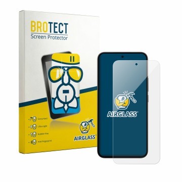 Parte frontale di una confezione del prodotto con il logo del marchio BROTECT. Accanto è raffigurato il dispositivo Xiaomi Red