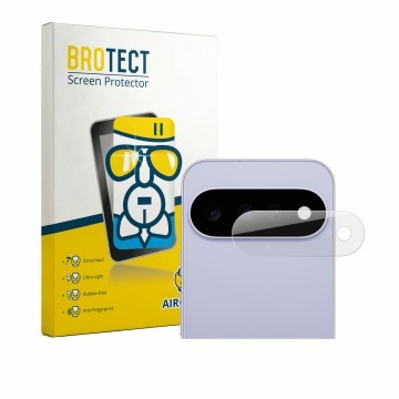 Parte frontal de un envase de producto con el logotipo de la marca BROTECT. Al lado se muestra el dispositivo Google Pixel 11 