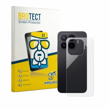 Front side of a product packaging with the brand logo BROTECT. Next to it is the device Xiaomi 17T Pro (Back) shown with the c