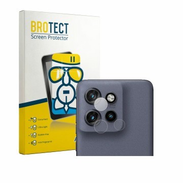 Face avant d’un emballage produit avec le logo de la marque BROTECT. À côté, l’appareil Motorola Edge 60 Neo (Caméra UNIQUEMEN