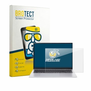 Vorderseite einer Produktverpackung mit dem Markenlogo BROTECT. Daneben ist das Gerät Acer Aspire Go 16 mit dem zugehörigen Di